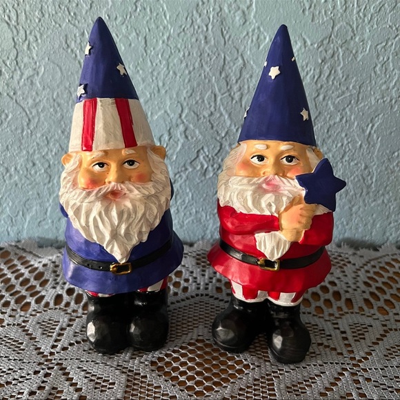 Other - 2 Patriotic Resin Garden Gnomes